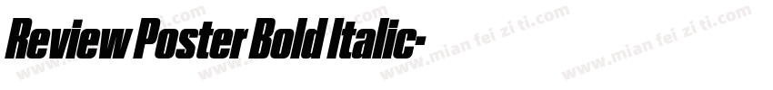 Review Poster Bold Italic字体转换